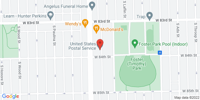 8345 S Ashland Ave, Chicago, Illinois, IL, 60620-9998 Map