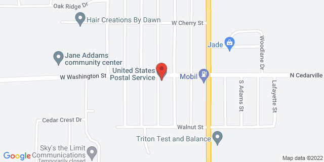 125 W Washington St, Cedarville, Illinois, IL, 61013-9800 Map