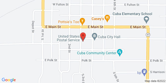 307 E Jefferson St, Cuba, Illinois, IL, 61427-9800 Map