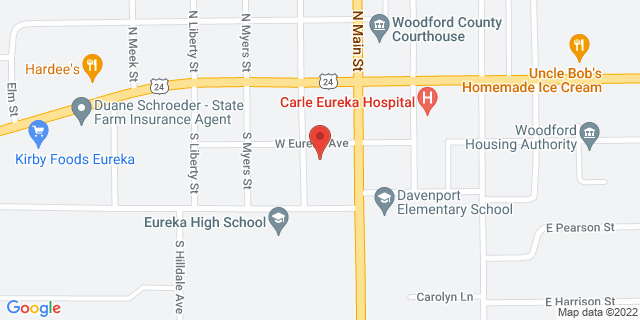 106 W Eureka Ave, Eureka, Illinois, IL, 61530-1206 Map