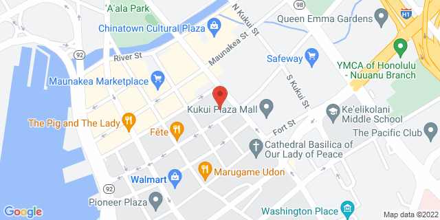 1170 Nuuanu Ave Ste 105, Honolulu, Hawaii, HI, 96817-5199 Map