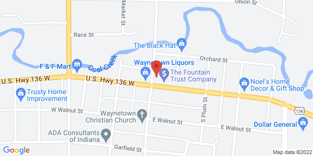 104 E Washington St, Waynetown, Indiana, IN, 47990-9998 Map