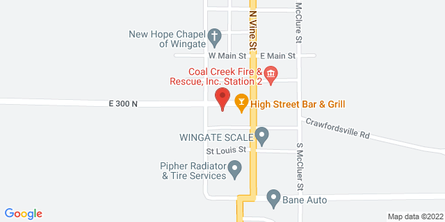 110 W High St, Wingate, Indiana, IN, 47994-9998 Map