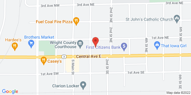 115 1St St Ne Ste 1, Clarion, Iowa, IA, 50525-9998 Map