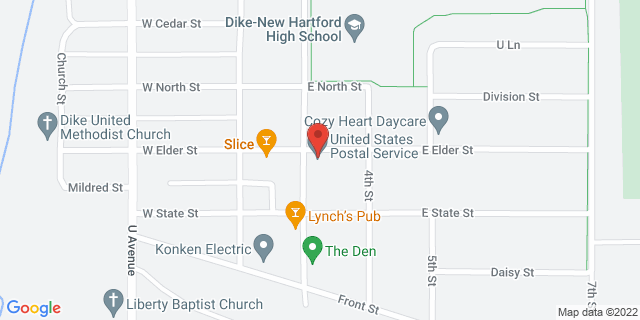 508 Main St, Dike, Iowa, IA, 50624-7730 Map