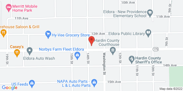 1334 Edgington Ave, Eldora, Iowa, IA, 50627-9998 Map