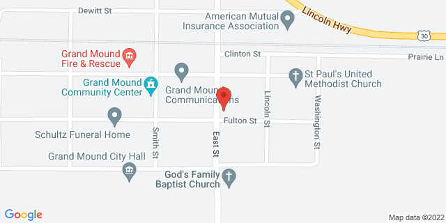 501 East St, Grand Mound, Iowa, IA, 52751-9000 Map