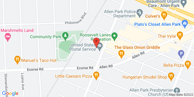 6800 Roosevelt Ave, Allen Park, Michigan, MI, 48101-9998 Map