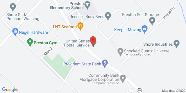 301 Main St, Preston, Maryland, MD, 21655-9998 Map