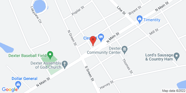 202 E Main St, Dexter, Georgia, GA, 31019-9998 Map