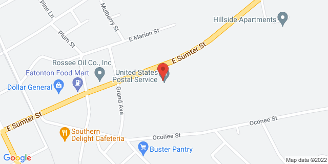 410 E Sumter St, Eatonton, Georgia, GA, 31024-9998 Map