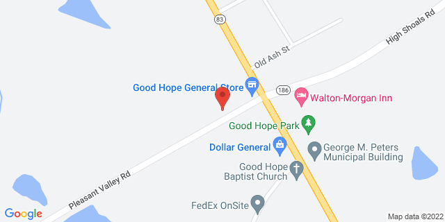 110 W Pleasant Valley Rd, Good Hope, Georgia, GA, 30641-9998 Map