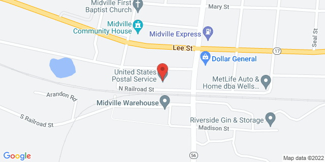 238 N Railroad St, Midville, Georgia, GA, 30441-9998 Map