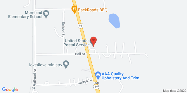 100 Ball St, Moreland, Georgia, GA, 30259-9998 Map