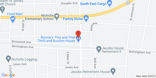 103 N Liberty St, Nicholls, Georgia, GA, 31554-9998 Map