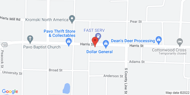 2028 E Harris St, Pavo, Georgia, GA, 31778-9998 Map