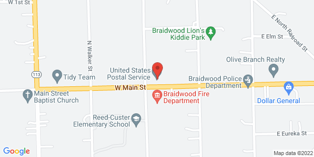 280 W Main St, Braidwood, Illinois, IL, 60408-9998 Map