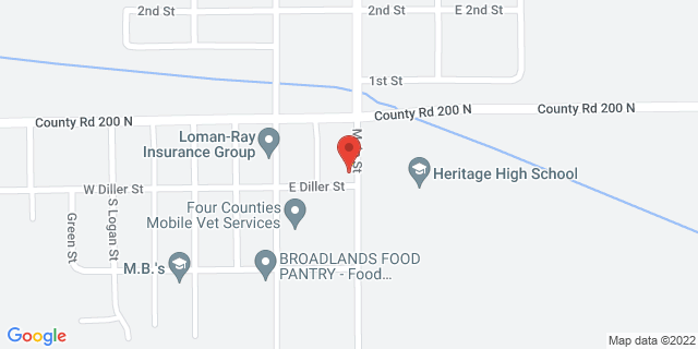 107 E Diller St, Broadlands, Illinois, IL, 61816-9998 Map