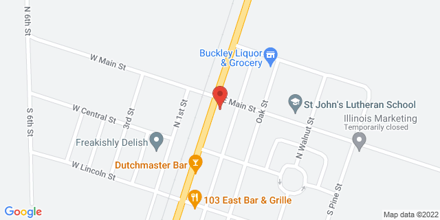 116 N Railroad Ave, Buckley, Illinois, IL, 60918-9998 Map