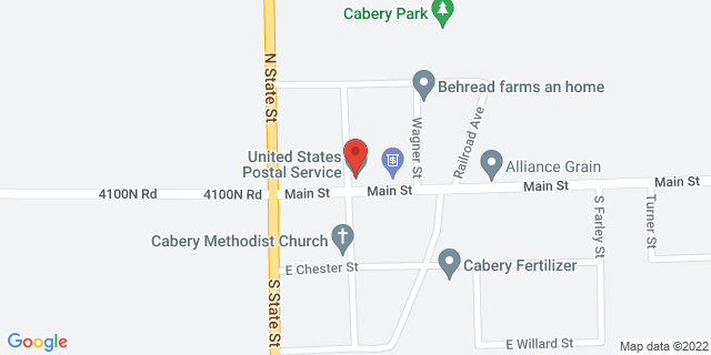 201 Main St, Cabery, Illinois, IL, 60919-9800 Map