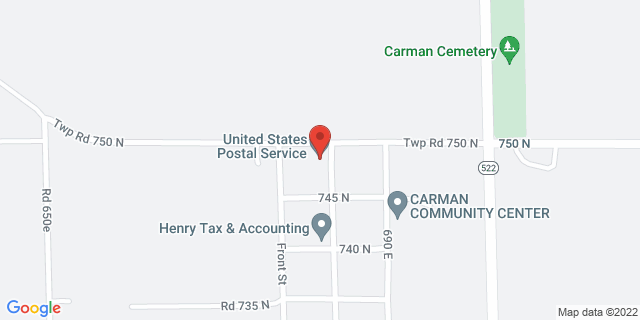 1 Main St, Carman, Illinois, IL, 61425-9800 Map