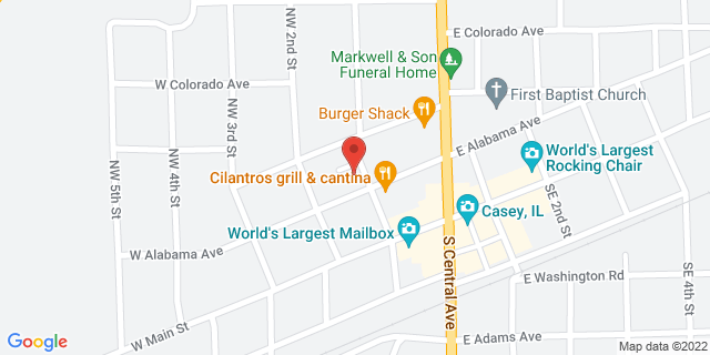 100 W Alabama Ave, Casey, Illinois, IL, 62420-9998 Map