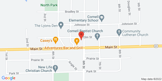 108 N 6Th St, Cornell, Illinois, IL, 61319-9900 Map