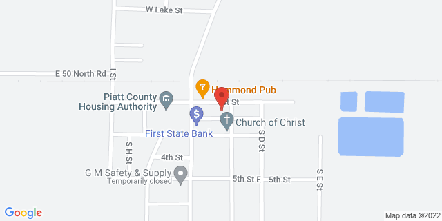 111 E 1St St, Hammond, Illinois, IL, 61929-9998 Map