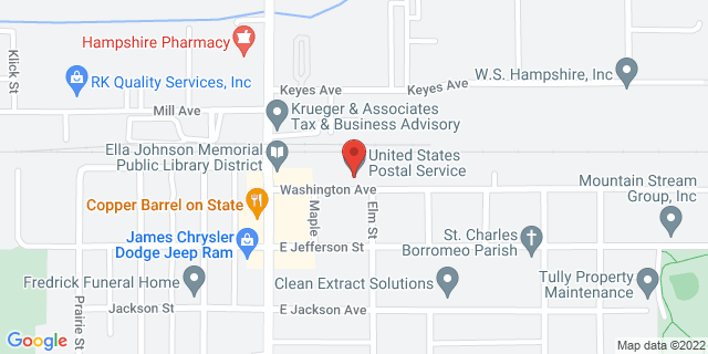 196 Washington Ave, Hampshire, Illinois, IL, 60140-1000 Map