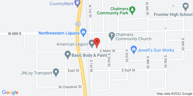 108 E Main St, Chalmers, Indiana, IN, 47929-9998 Map