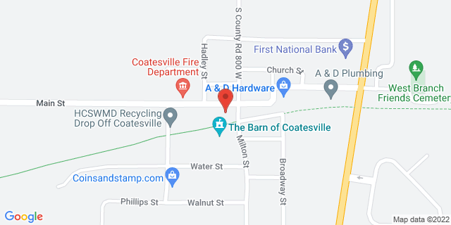 8041 Main St, Coatesville, Indiana, IN, 46121-9998 Map