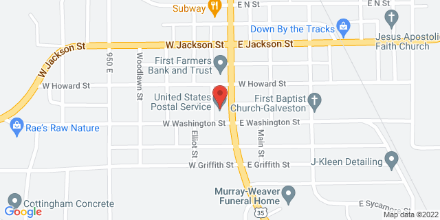 102 W Washington St, Galveston, Indiana, IN, 46932-9998 Map