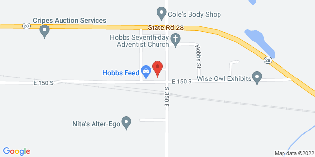 3484 E 150 S, Hobbs, Indiana, IN, 46047-9998 Map