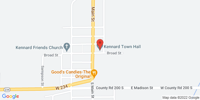 100 N Main St, Kennard, Indiana, IN, 47351-9700 Map