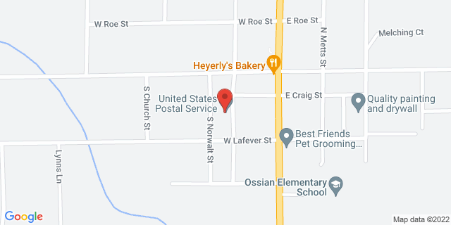 106 S Ogden St, Ossian, Indiana, IN, 46777-9998 Map