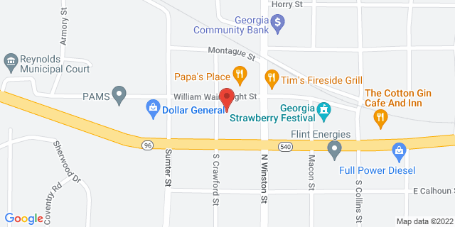 8 N Crawford St, Reynolds, Georgia, GA, 31076-9998 Map