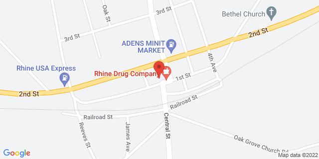 111 1St St, Rhine, Georgia, GA, 31077-9998 Map