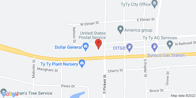 103 N Pickett St, Ty Ty, Georgia, GA, 31795-9998 Map