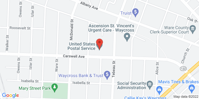 601 Tebeau St Fl 1, Waycross, Georgia, GA, 31501-9998 Map