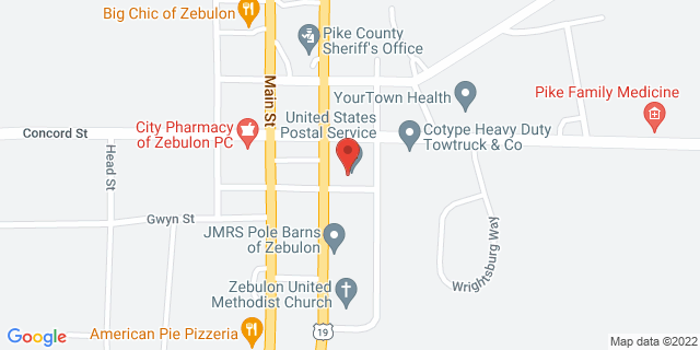 370 Griffin St, Zebulon, Georgia, GA, 30295-9998 Map