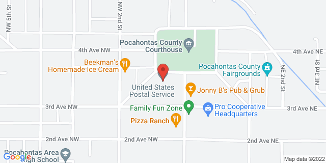 88 Court Sq, Pocahontas, Iowa, IA, 50574-1639 Map