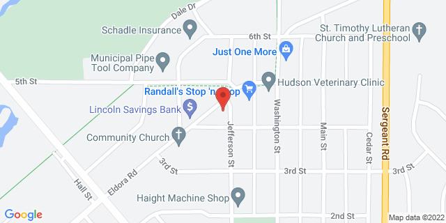 410 Jefferson St, Hudson, Iowa, IA, 50643-9719 Map