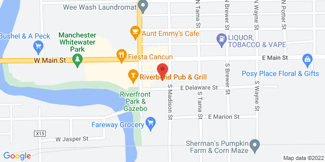 116 E Delaware St, Manchester, Iowa, IA, 52057-2209 Map