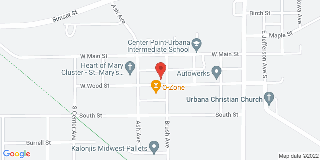 304 W Wood St, Urbana, Iowa, IA, 52345-9105 Map