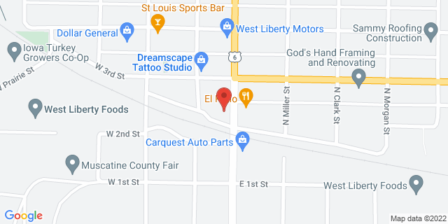 203 N Columbus St, West Liberty, Iowa, IA, 52776-9998 Map