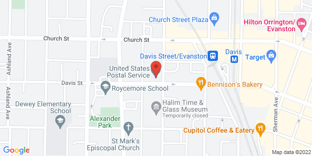 1101 Davis St, Evanston, Illinois, IL, 60201-5945 Map