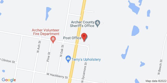 500 N Center, Archer City, Texas, TX, 76351-9801 Map