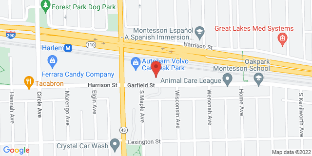 1116 Garfield St, Oak Park, Illinois, IL, 60304-1831 Map