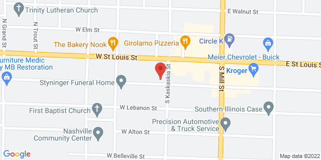 181 S Kaskaskia St, Nashville, Illinois, IL, 62263-9998 Map