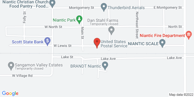 155 E Lewis St, Niantic, Illinois, IL, 62551-9998 Map